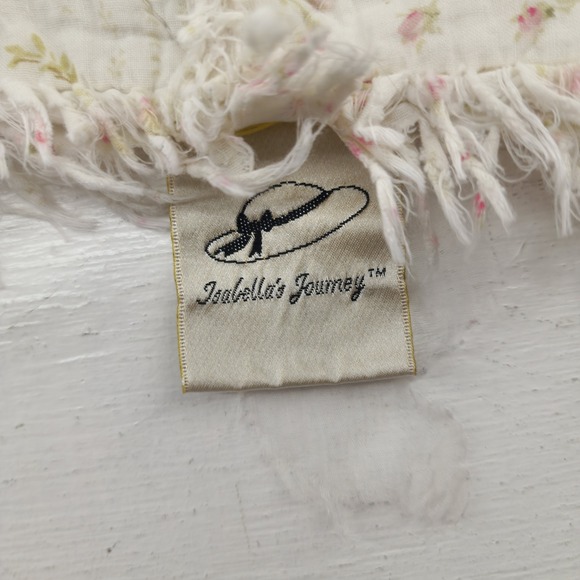 Isabella's Journey Pink Floral Patchwork Rag Quilt Cottagecore Shabby Chic Throw - Picture 6 of 6